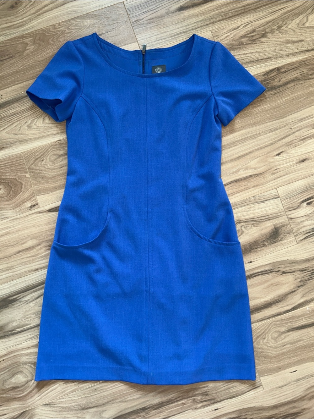Vince Camuto Royal Blue Short Sleeve Sheath Dress
